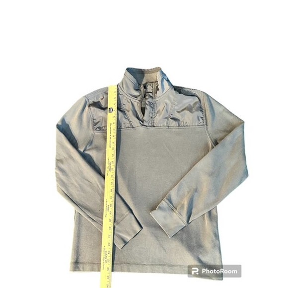 Banana Republic Sweatshirt Grey Sweater 1/4 zip Mens Size L EUC - Picture 3 of 7